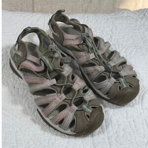 KEEN Whisper Womens 8.5 Gray Sport Sandals Hiking Water Trail Outdoor Shoes